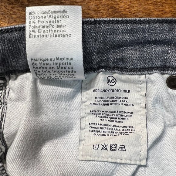 AG Adriano Goldschmied Jeans 29R Women Gray Prima Ankle Cigarette Denim Skinny - Picture 12 of 15